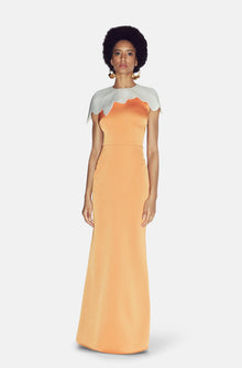 NARA ORANGE/WHITE GOWN