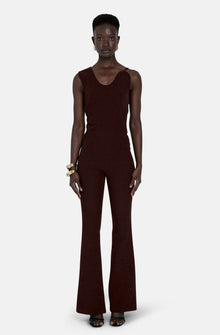  BRANDY DARK RED JUMPSUIT