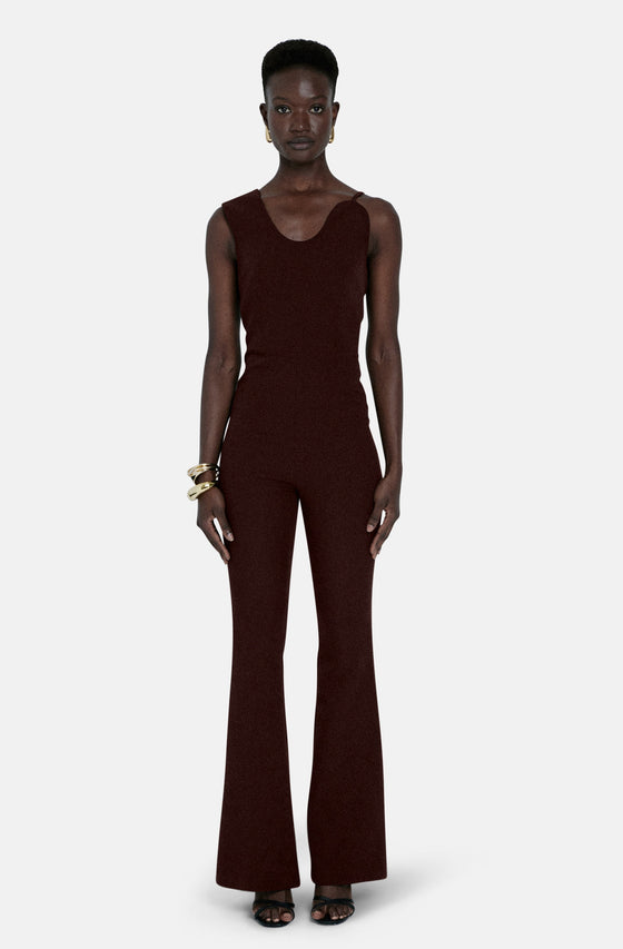 BRANDY DARK RED JUMPSUIT