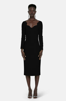  BRIALLE BLACK MIDI DRESS