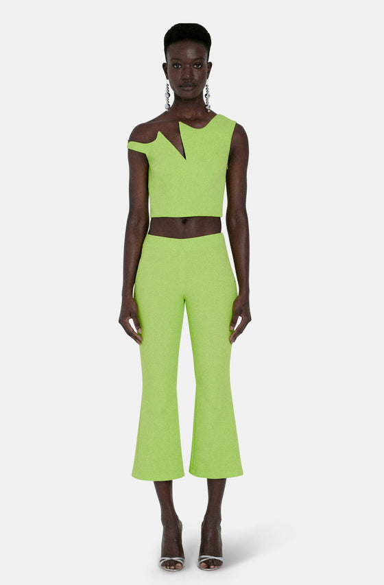 CHLOE/GENESIS GREEN BLOUSE-TROUSERS