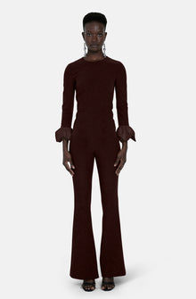  CLARA DARK RED JUMPSUIT